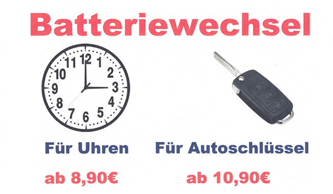 Wir wechseln Ihre Uhrenbatterie